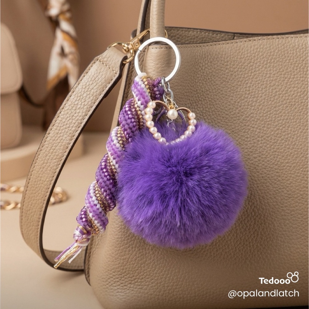 Violet Dream Swirl Keychain
